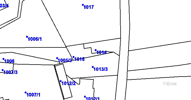 Parcela st. 1014 v KÚ Doubí u Liberce, Katastrální mapa