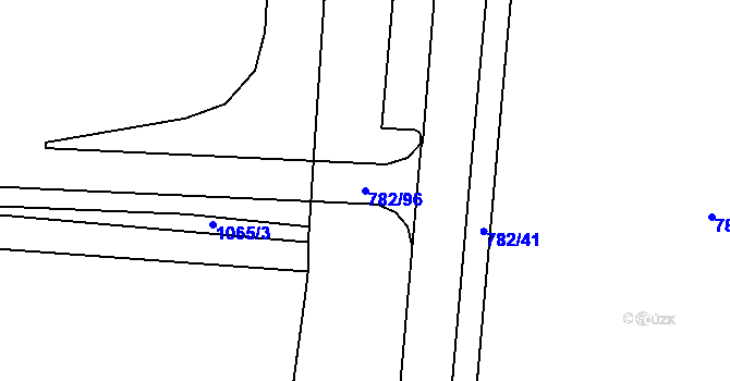 Parcela st. 782/96 v KÚ Doubí u Liberce, Katastrální mapa
