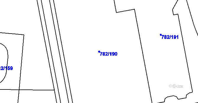Parcela st. 782/190 v KÚ Doubí u Liberce, Katastrální mapa