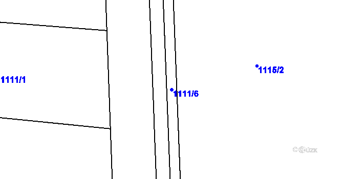 Parcela st. 1111/6 v KÚ Doubí u Liberce, Katastrální mapa
