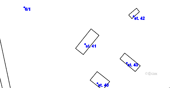 Parcela st. 41 v KÚ Hluboká u Liberce, Katastrální mapa