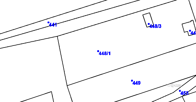 Parcela st. 448/1 v KÚ Pilínkov, Katastrální mapa