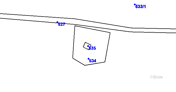 Parcela st. 535 v KÚ Pilínkov, Katastrální mapa