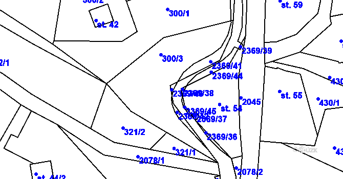 Parcela st. 2369/46 v KÚ Doubice, Katastrální mapa
