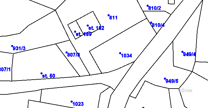 Parcela st. 51 v KÚ Masojedy, Katastrální mapa