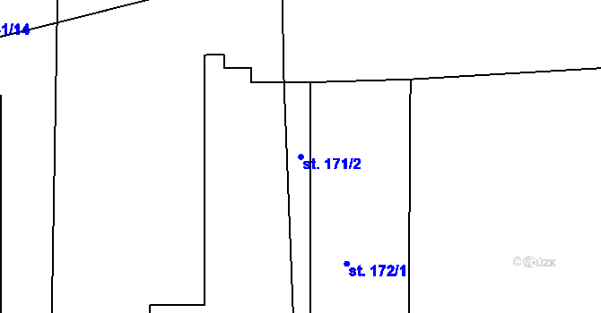 Parcela st. 171/2 v KÚ Masojedy, Katastrální mapa
