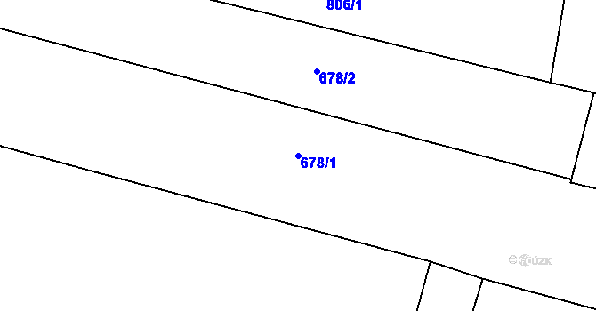Parcela st. 678/1 v KÚ Masojedy, Katastrální mapa