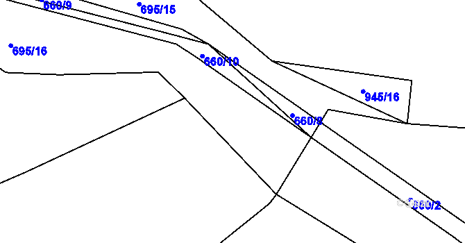 Parcela st. 695/14 v KÚ Masojedy, Katastrální mapa