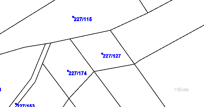 Parcela st. 227/127 v KÚ Štíhlice, Katastrální mapa