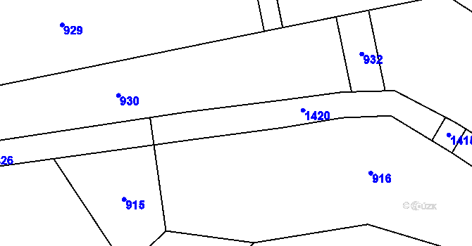 Parcela st. 868/6 v KÚ Štíhlice, Katastrální mapa