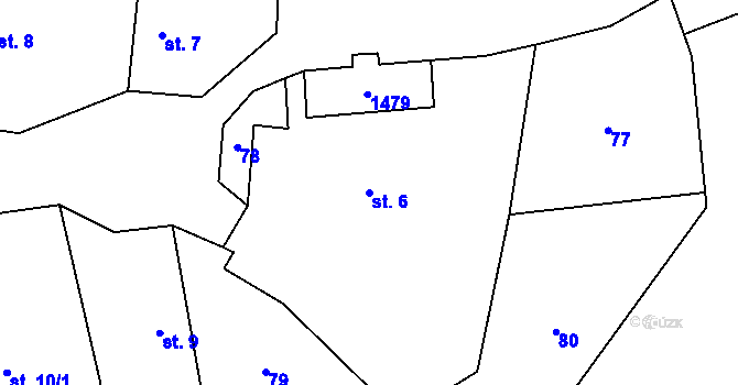 Parcela st. 6 v KÚ Doubravice u Strakonic, Katastrální mapa