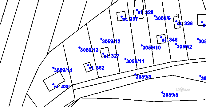 Parcela st. 327 v KÚ Doubravice nad Svitavou, Katastrální mapa