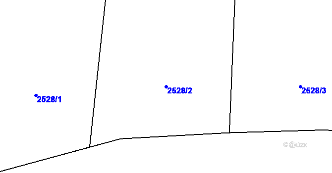 Parcela st. 2528/2 v KÚ Doubravice nad Svitavou, Katastrální mapa