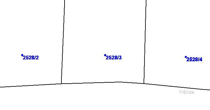 Parcela st. 2528/3 v KÚ Doubravice nad Svitavou, Katastrální mapa