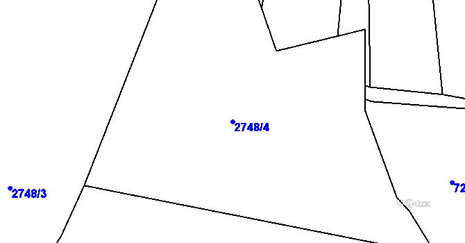 Parcela st. 2748/4 v KÚ Doubravice nad Svitavou, Katastrální mapa