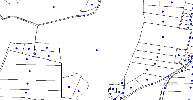 Parcela st. 54/1 v KÚ Klemov, Katastrální mapa