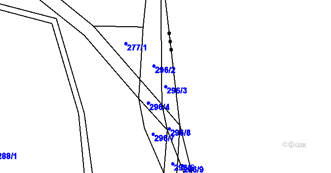 Parcela st. 296/3 v KÚ Doubravice u Volyně, Katastrální mapa