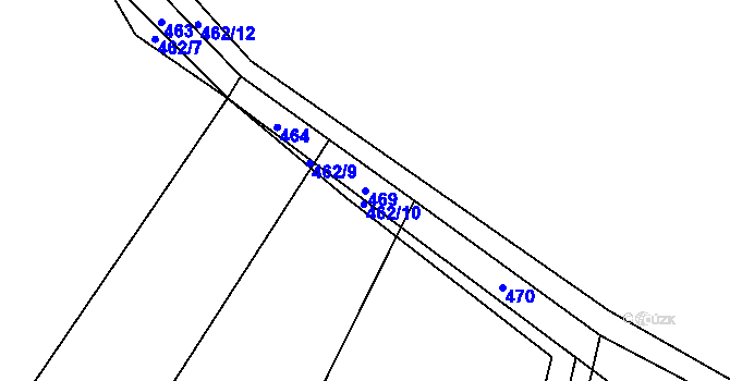 Parcela st. 469 v KÚ Doubravice u Volyně, Katastrální mapa
