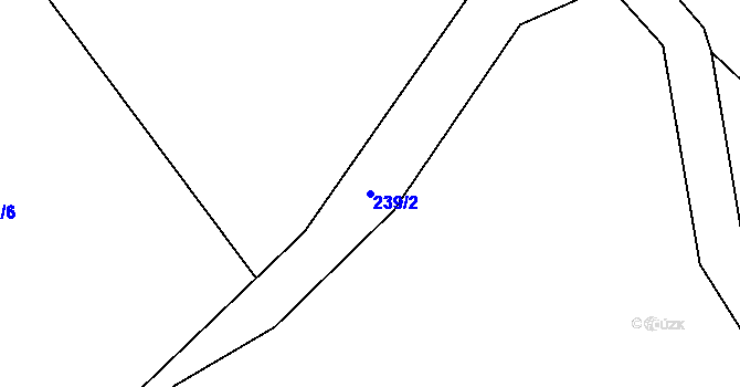 Parcela st. 239/2 v KÚ Počátky u Volyně, Katastrální mapa