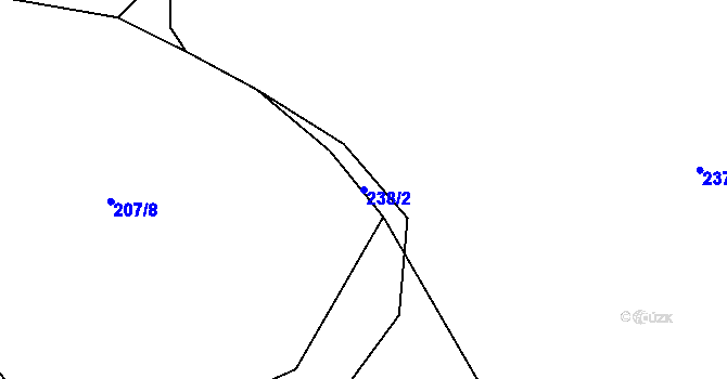 Parcela st. 238/2 v KÚ Počátky u Volyně, Katastrální mapa