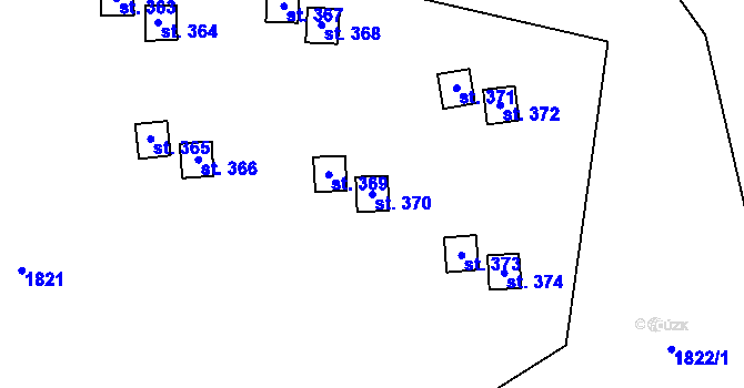Parcela st. 370 v KÚ Doubravník, Katastrální mapa