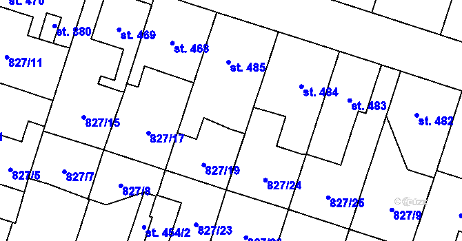 Parcela st. 861 v KÚ Doudleby nad Orlicí, Katastrální mapa