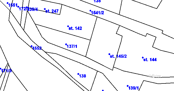 Parcela st. 137/2 v KÚ Doudleby nad Orlicí, Katastrální mapa