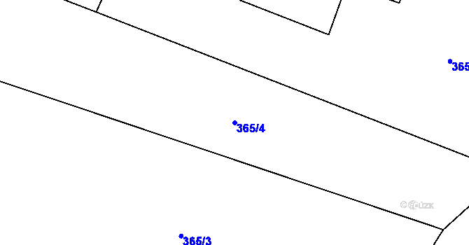 Parcela st. 365/4 v KÚ Doudleby nad Orlicí, Katastrální mapa