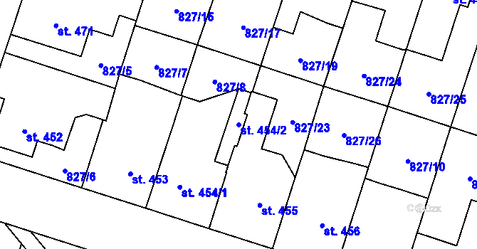 Parcela st. 454/2 v KÚ Doudleby nad Orlicí, Katastrální mapa
