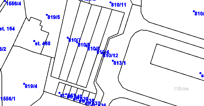 Parcela st. 810/12 v KÚ Doudleby nad Orlicí, Katastrální mapa
