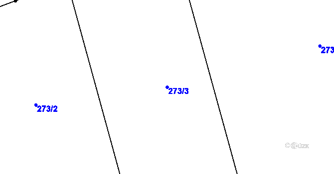 Parcela st. 273/3 v KÚ Drahanovice, Katastrální mapa
