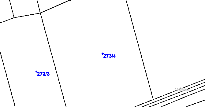 Parcela st. 273/4 v KÚ Drahanovice, Katastrální mapa