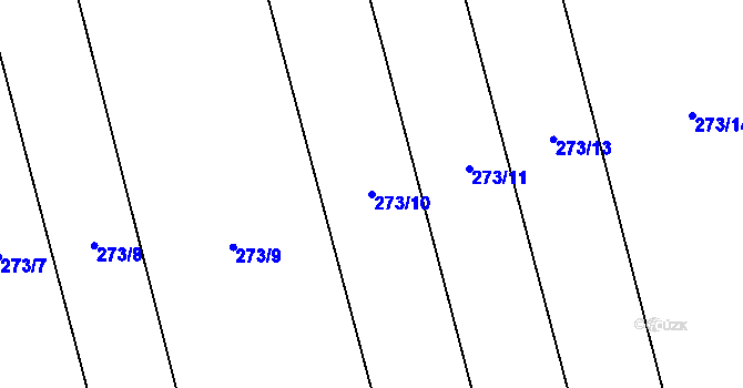 Parcela st. 273/10 v KÚ Drahanovice, Katastrální mapa
