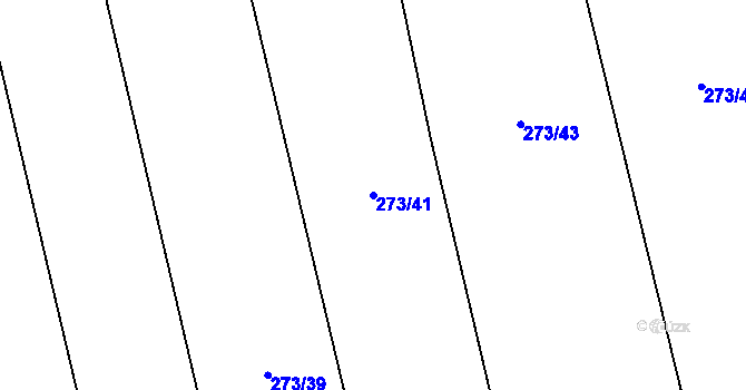 Parcela st. 273/41 v KÚ Drahanovice, Katastrální mapa