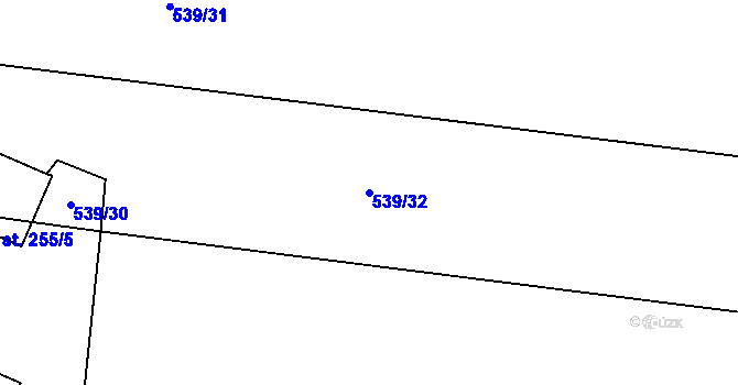 Parcela st. 539/32 v KÚ Drahanovice, Katastrální mapa