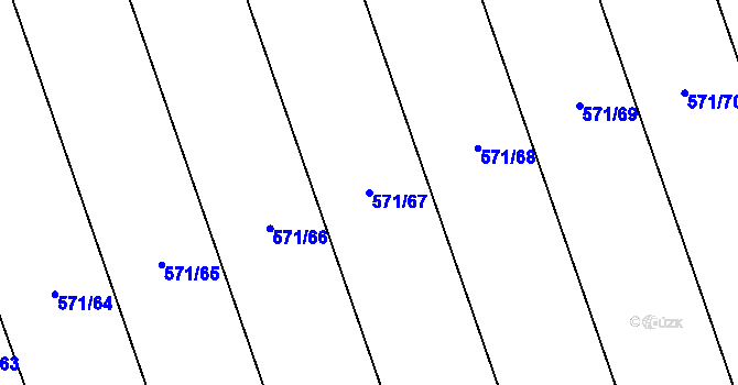 Parcela st. 571/67 v KÚ Drahanovice, Katastrální mapa