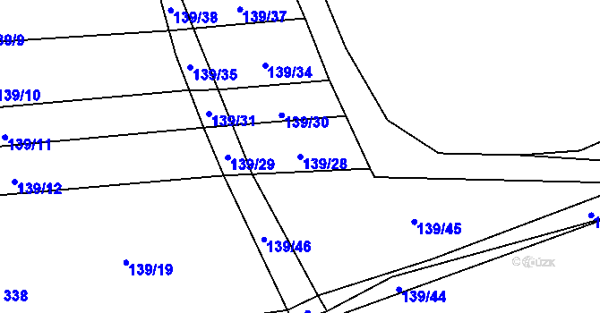 Parcela st. 139/28 v KÚ Drahany, Katastrální mapa
