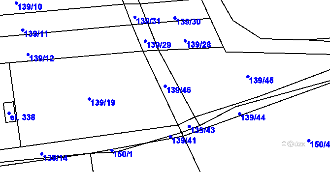 Parcela st. 139/46 v KÚ Drahany, Katastrální mapa