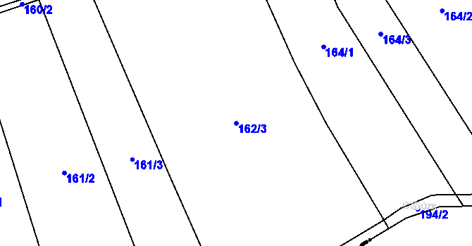 Parcela st. 162/3 v KÚ Drahany, Katastrální mapa