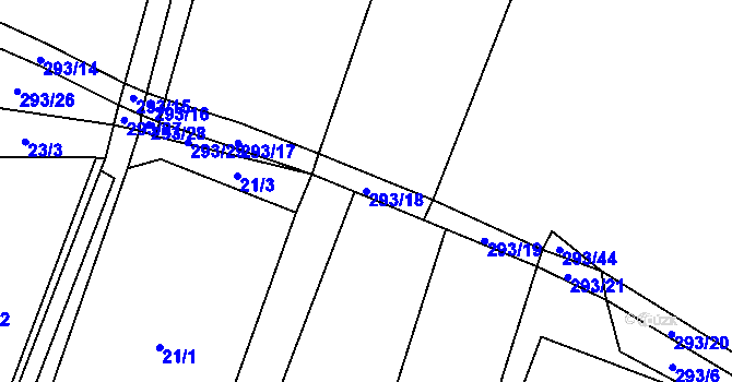 Parcela st. 293/18 v KÚ Drahany, Katastrální mapa