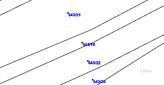 Parcela st. 543/19 v KÚ Drahany, Katastrální mapa