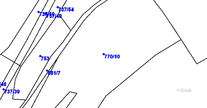 Parcela st. 770/10 v KÚ Drahany, Katastrální mapa