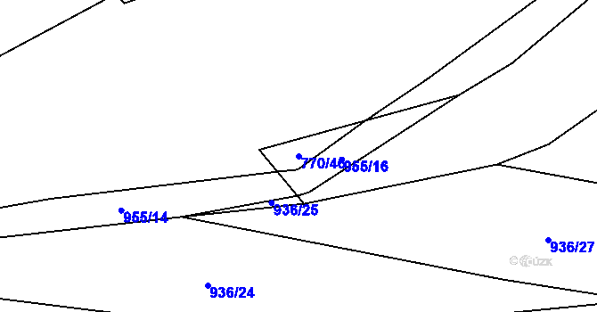 Parcela st. 770/46 v KÚ Drahany, Katastrální mapa