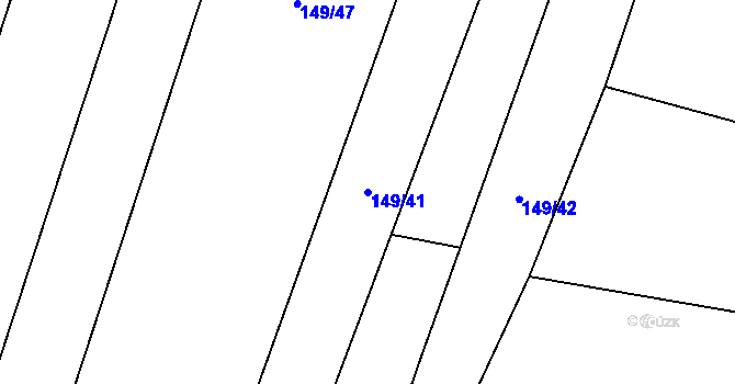 Parcela st. 149/41 v KÚ Drahenický Málkov, Katastrální mapa