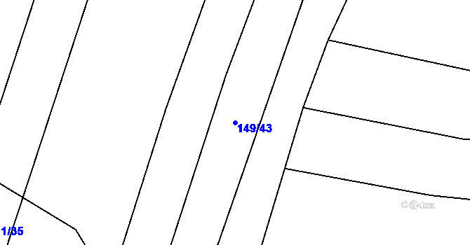 Parcela st. 149/43 v KÚ Drahenický Málkov, Katastrální mapa