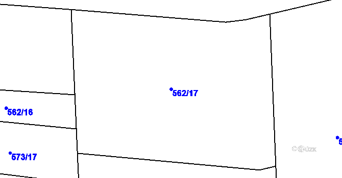Parcela st. 562/17 v KÚ Drahenický Málkov, Katastrální mapa