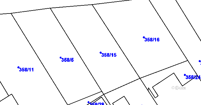 Parcela st. 358/15 v KÚ Drahkov, Katastrální mapa