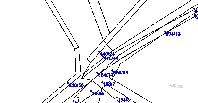 Parcela st. 440/24 v KÚ Drahkov, Katastrální mapa