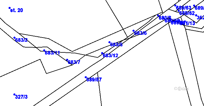 Parcela st. 683/12 v KÚ Drahkov, Katastrální mapa