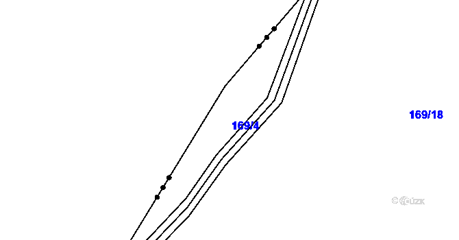 Parcela st. 169/4 v KÚ Drahkov, Katastrální mapa